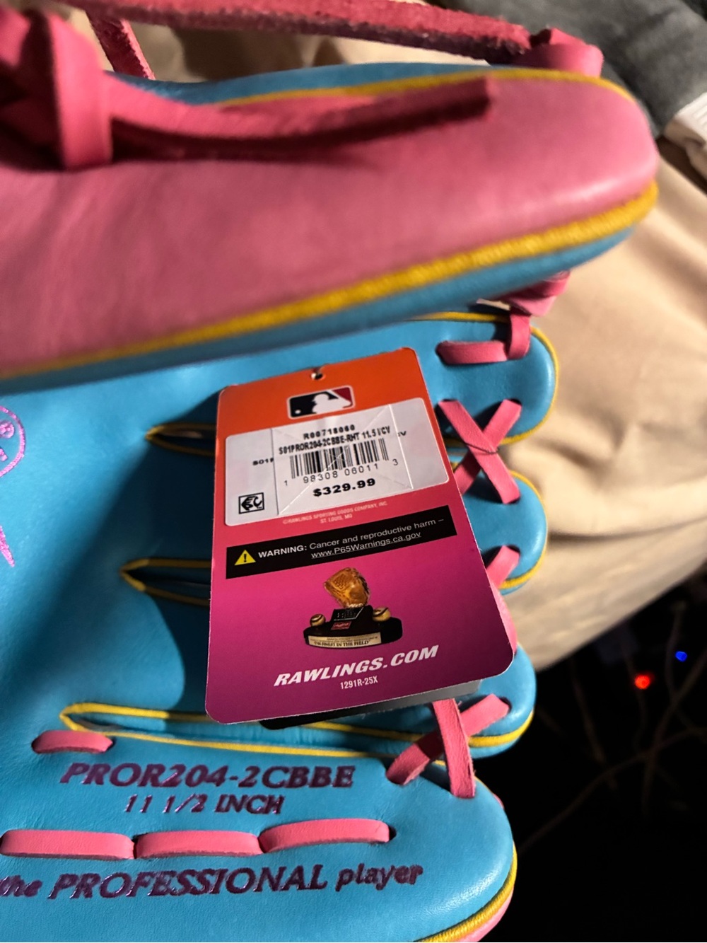 Rawlings Blue and Pink Heart of the Hide Baseball Glove - Spring 2026 - NEW 💫 - Picture 6 of 9